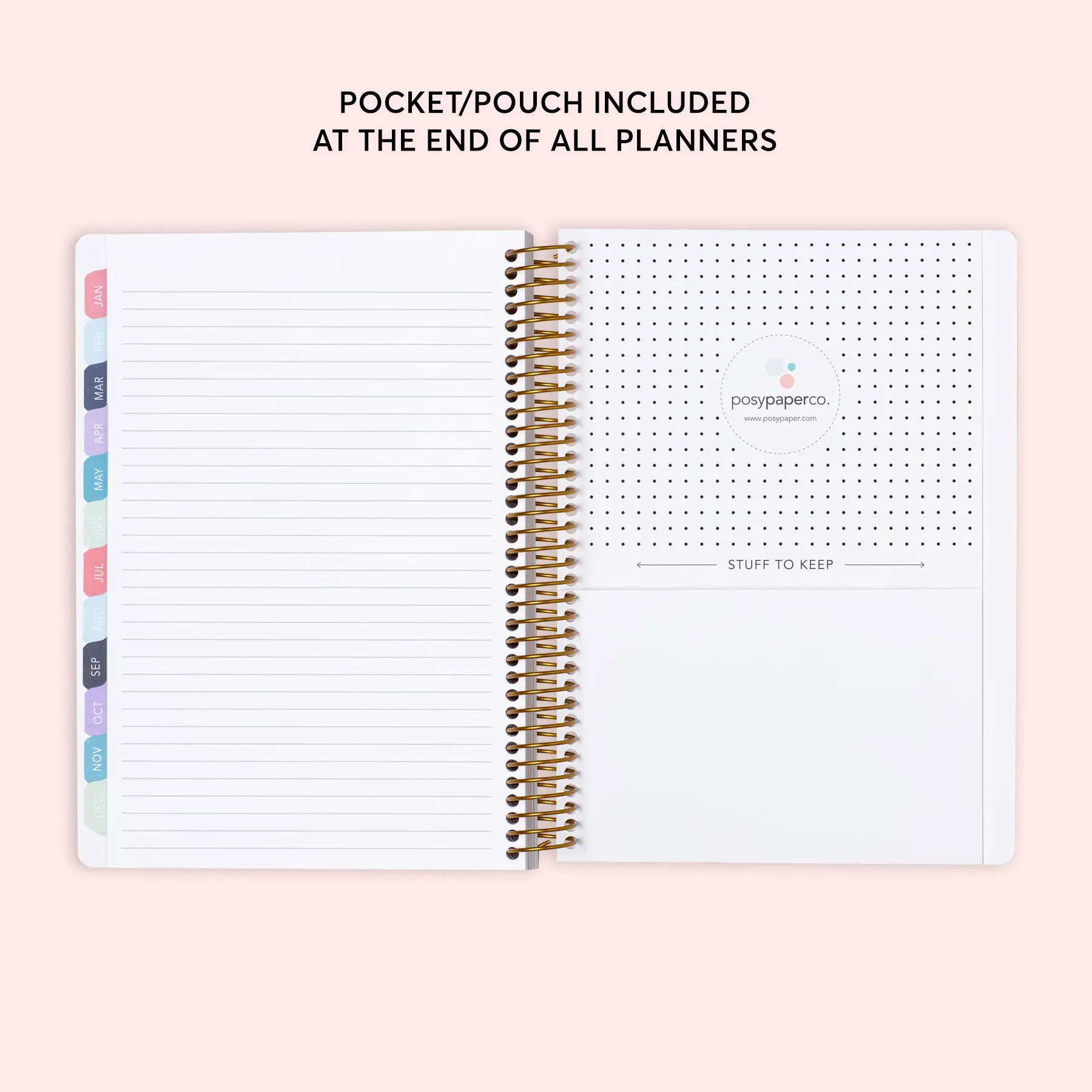 6x9 Weekly Planner - Pink Blue Flowing Ink