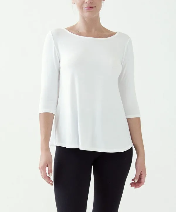 Bamboo Boatneck Elbow Sleeve