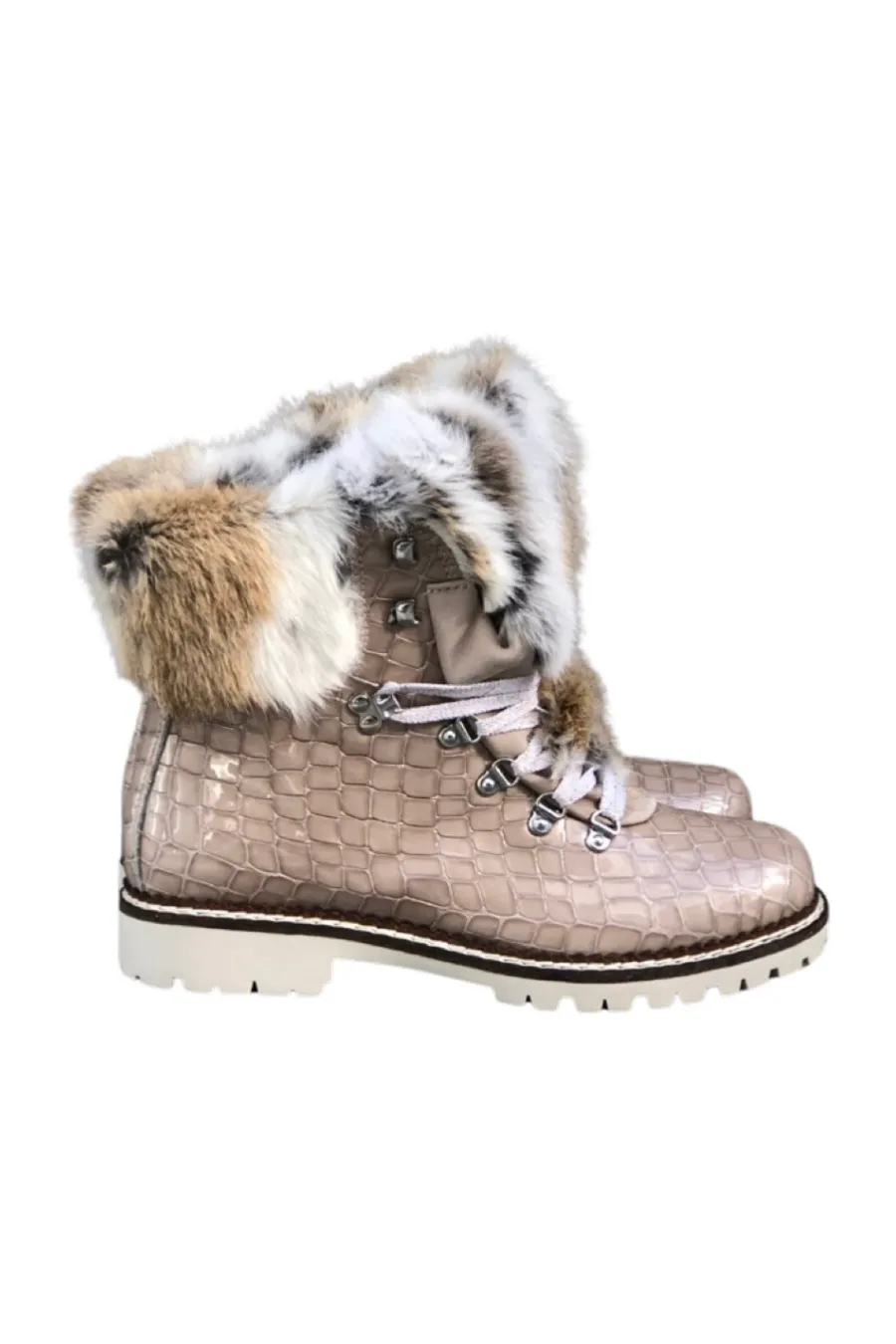 Brigit Croco Boot Champagne