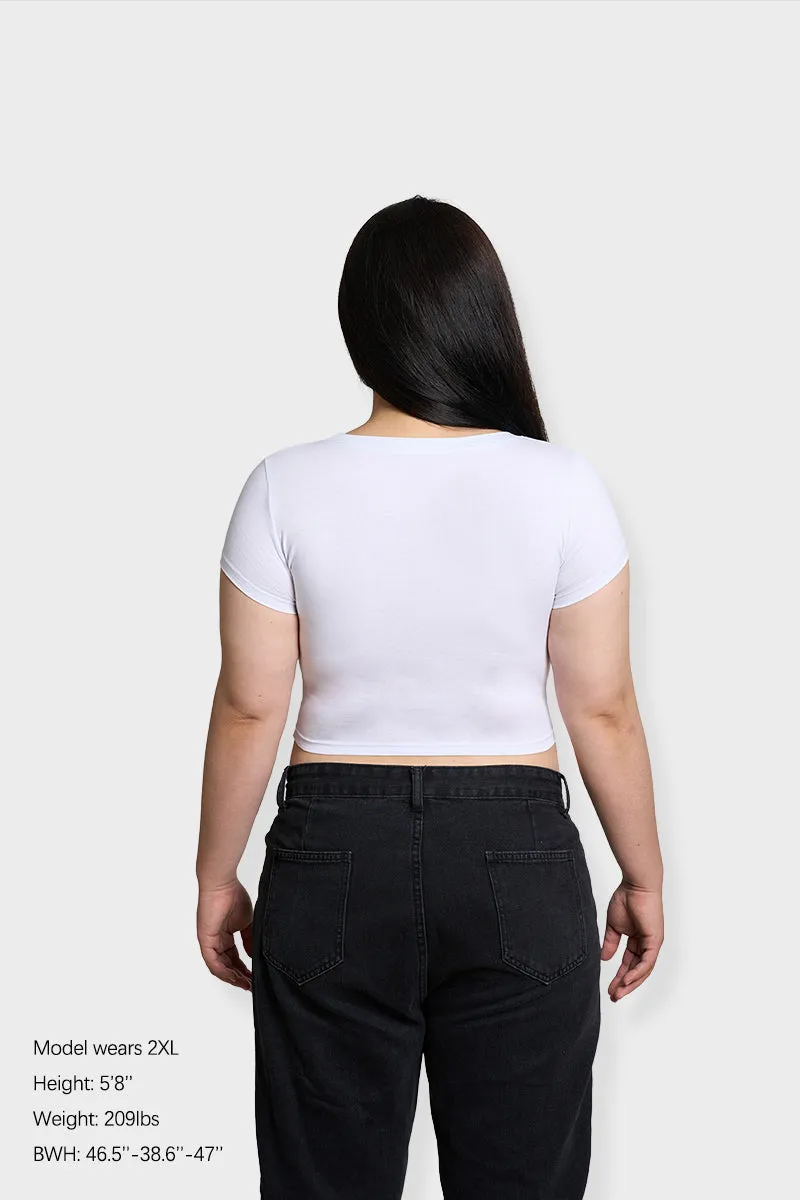 Curvy Girlboss Malewife Y2K Baby Tee Cherrykitten
