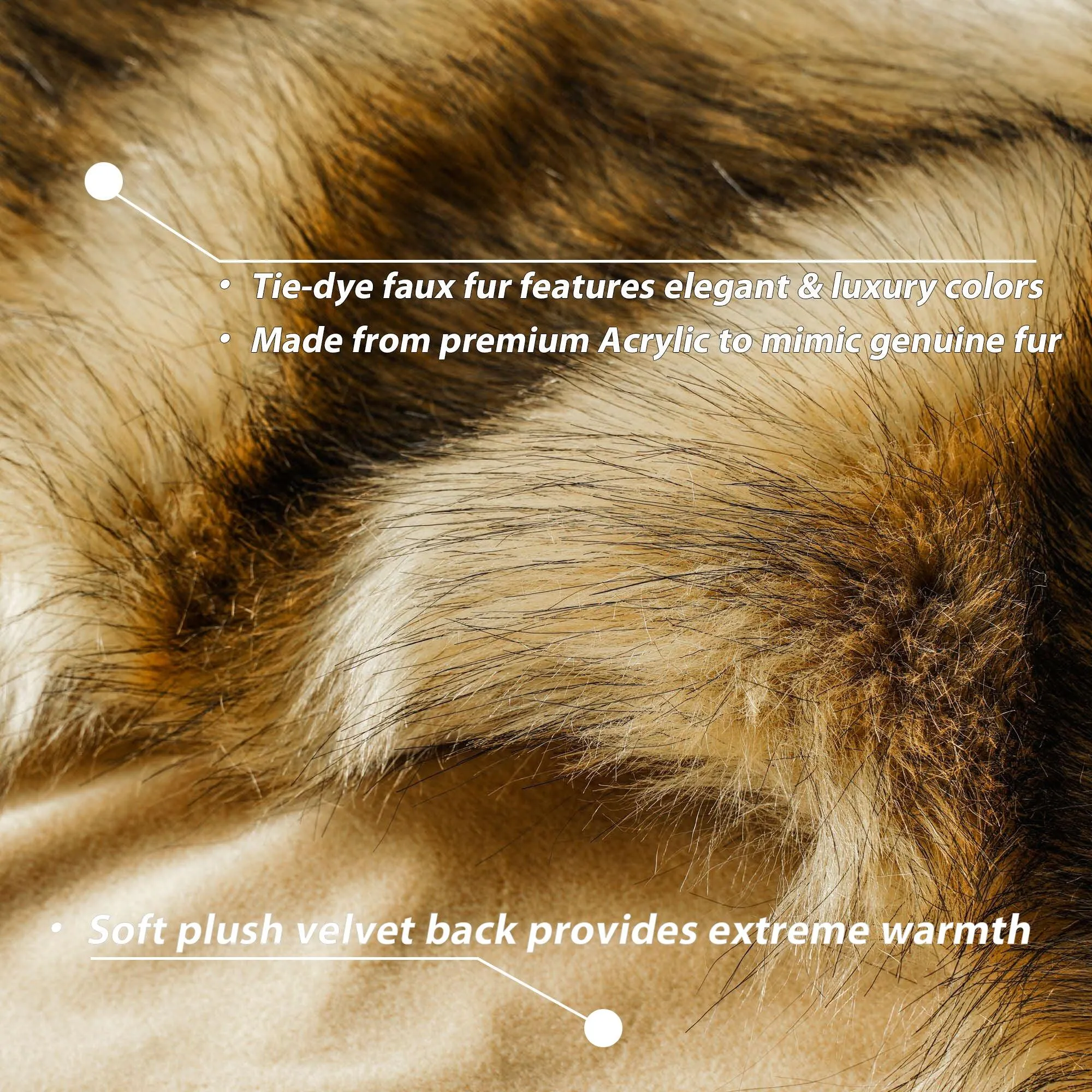 Faux Fur Tips Dyeing Blanket