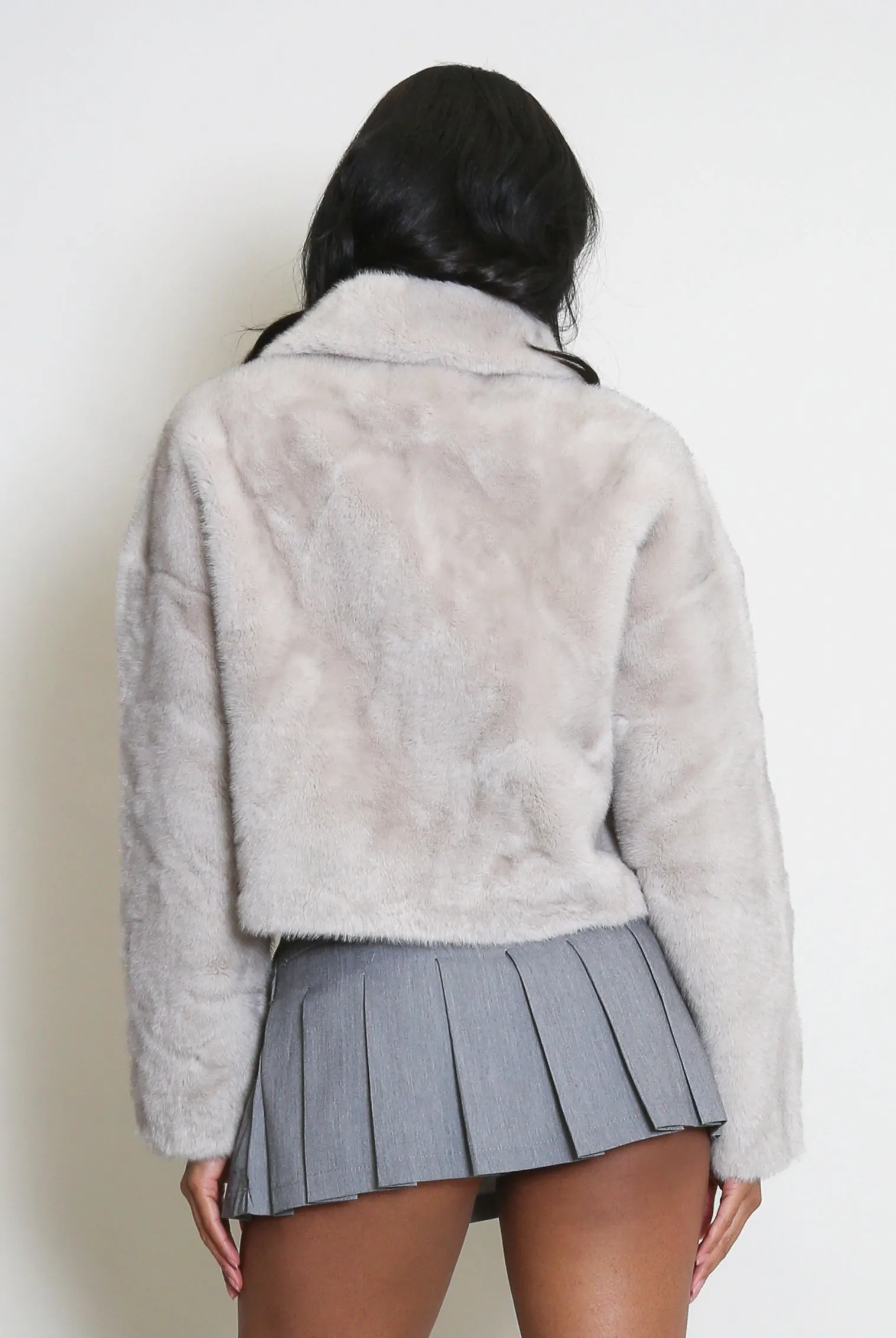Faux Fur Zipper Jacket