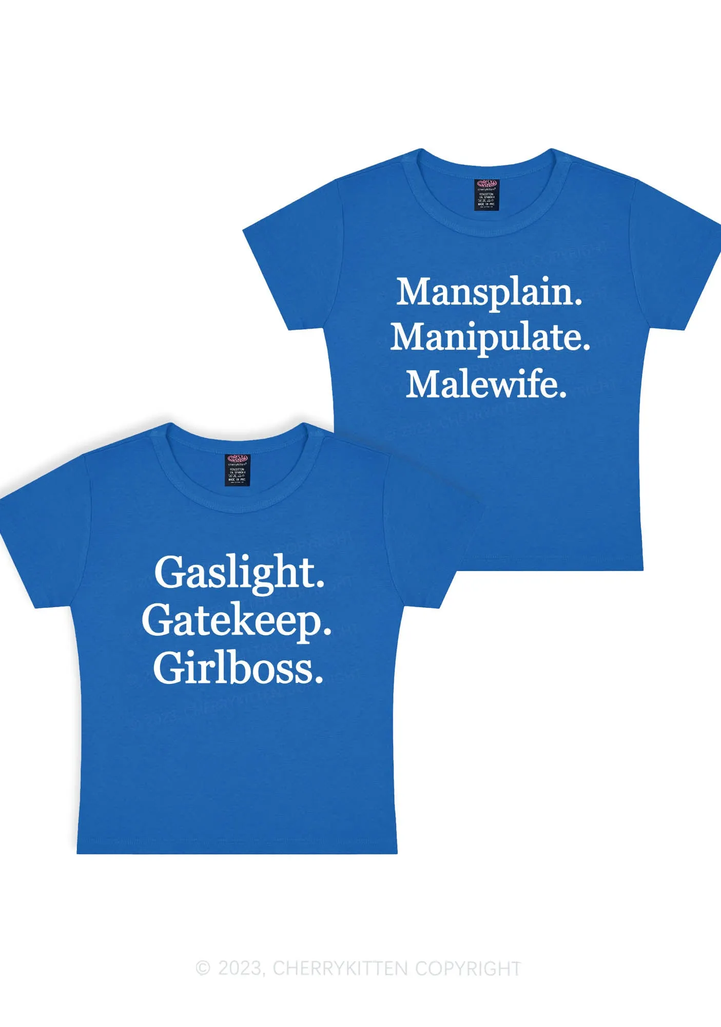 Girlboss Malewife Y2K Baby Tee Cherrykitten