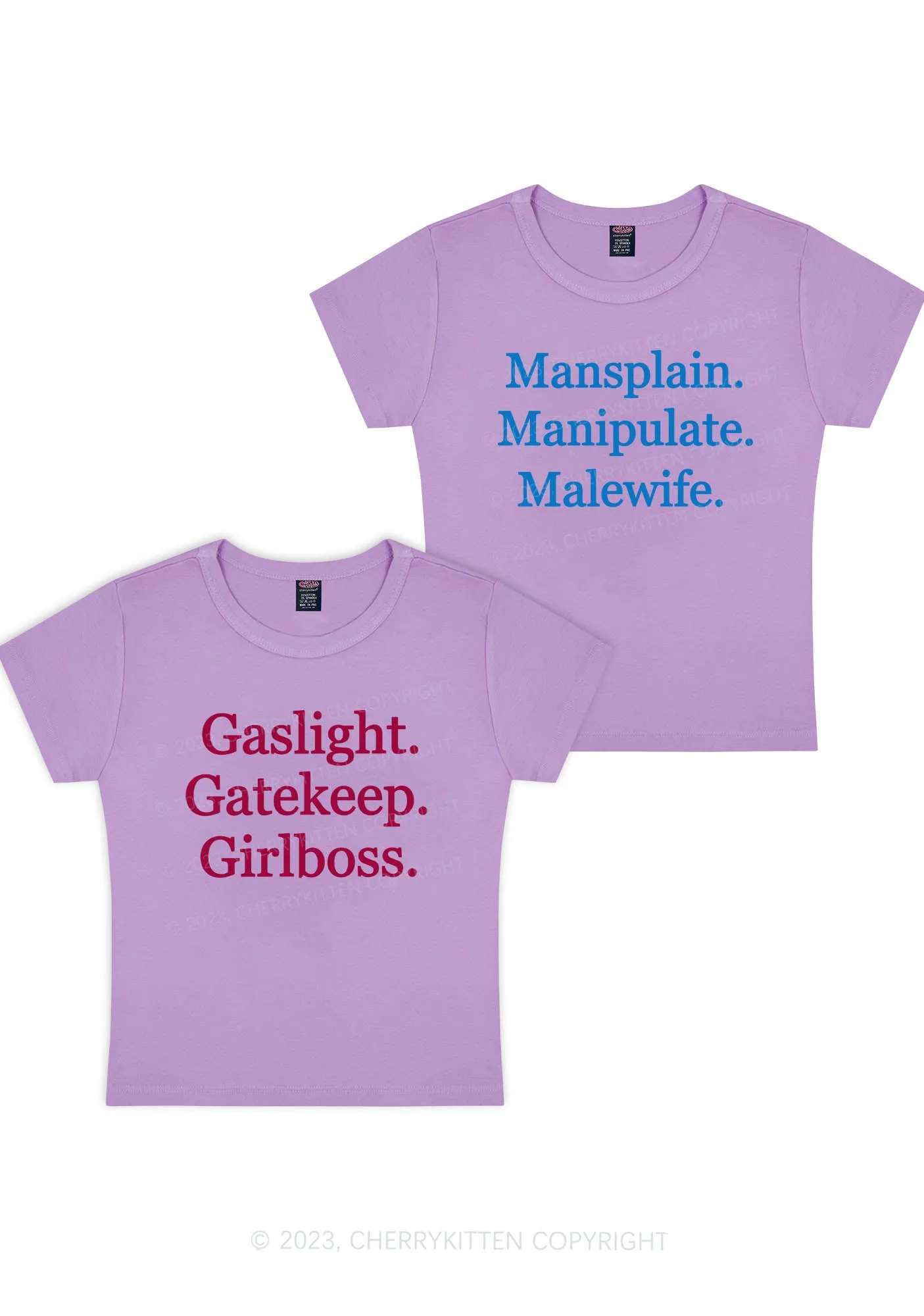 Girlboss Malewife Y2K Baby Tee Cherrykitten