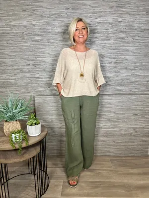 Nina Fine Knit Top Stone