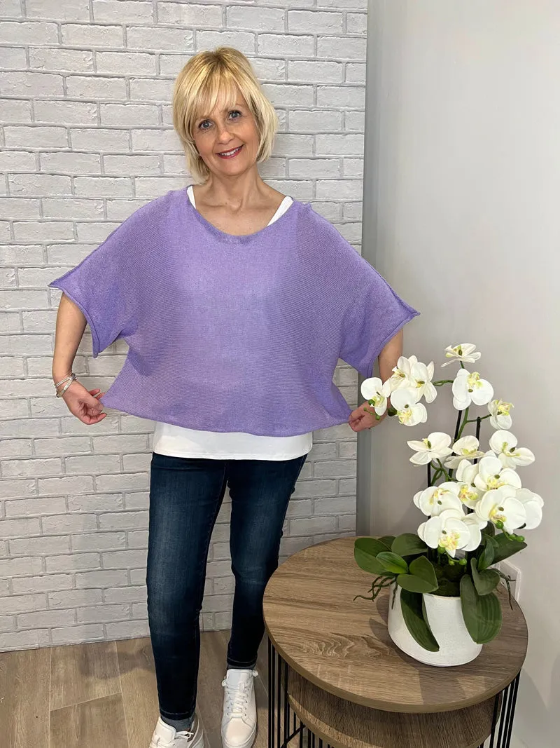 Nina Fine Knit Top Stone