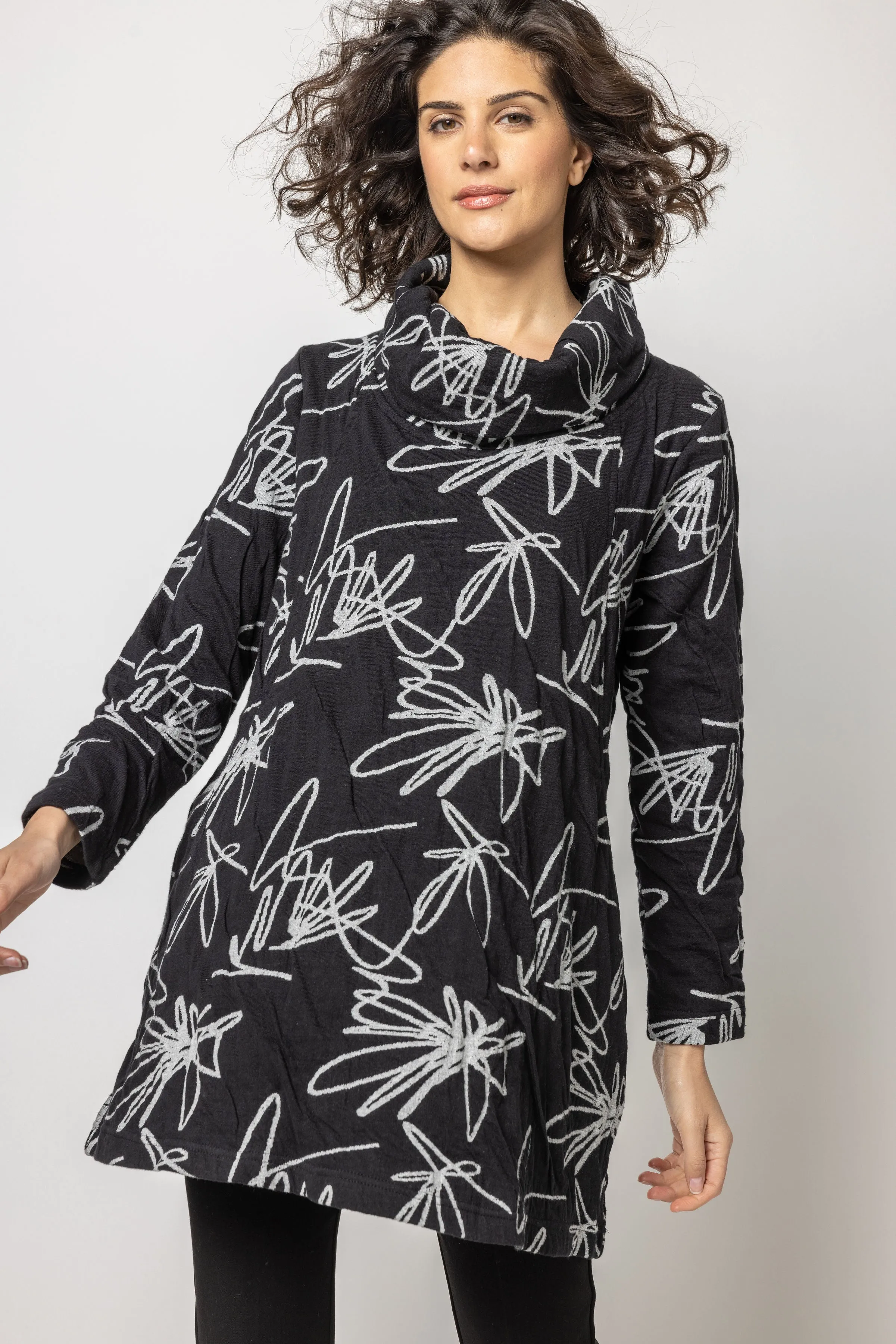 Scribble Weave Cowl Tunic