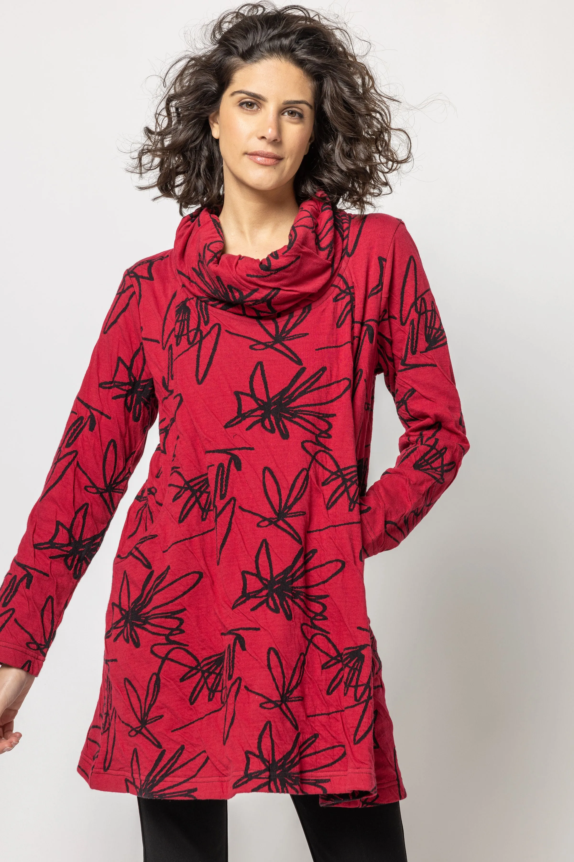 Scribble Weave Cowl Tunic