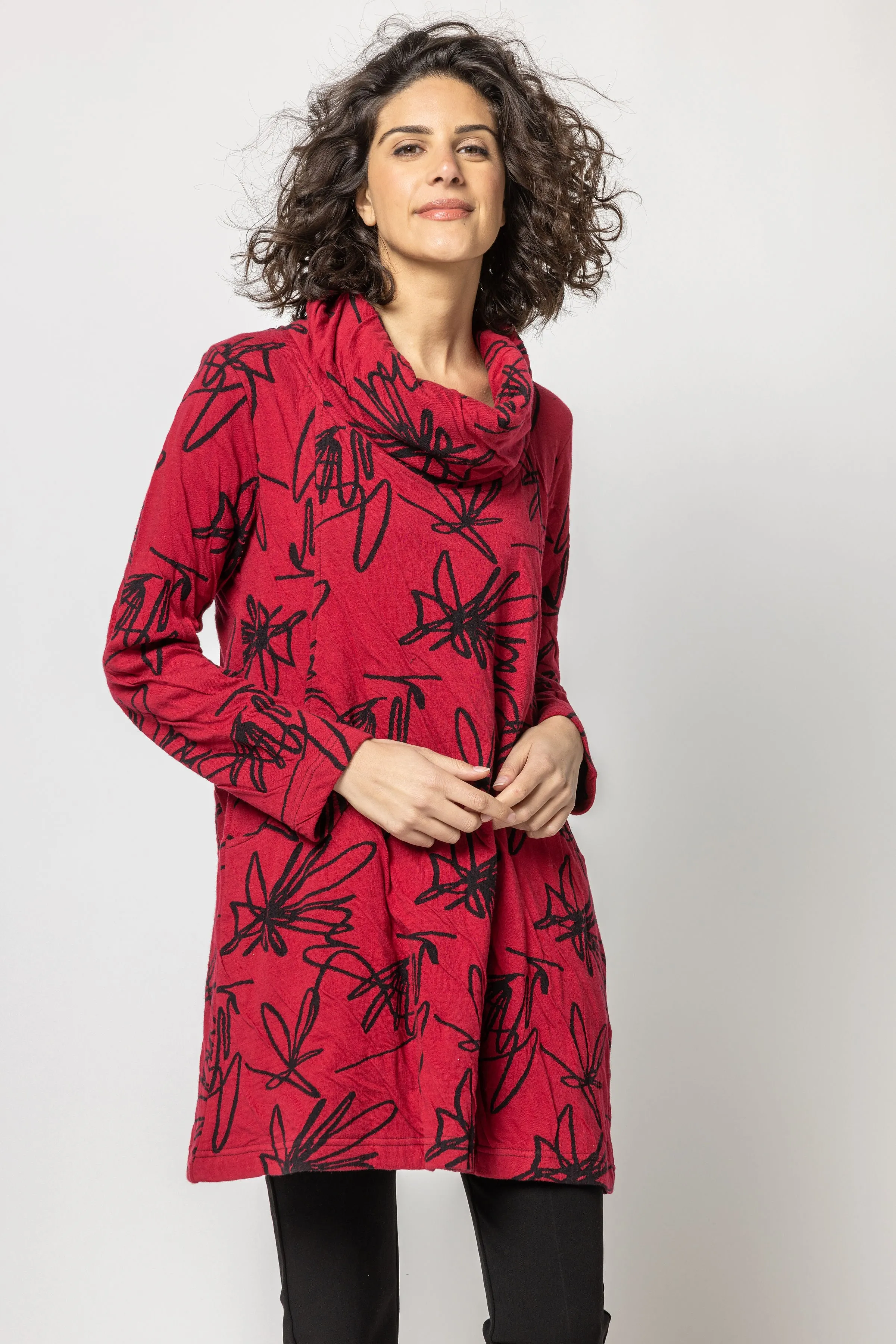Scribble Weave Cowl Tunic