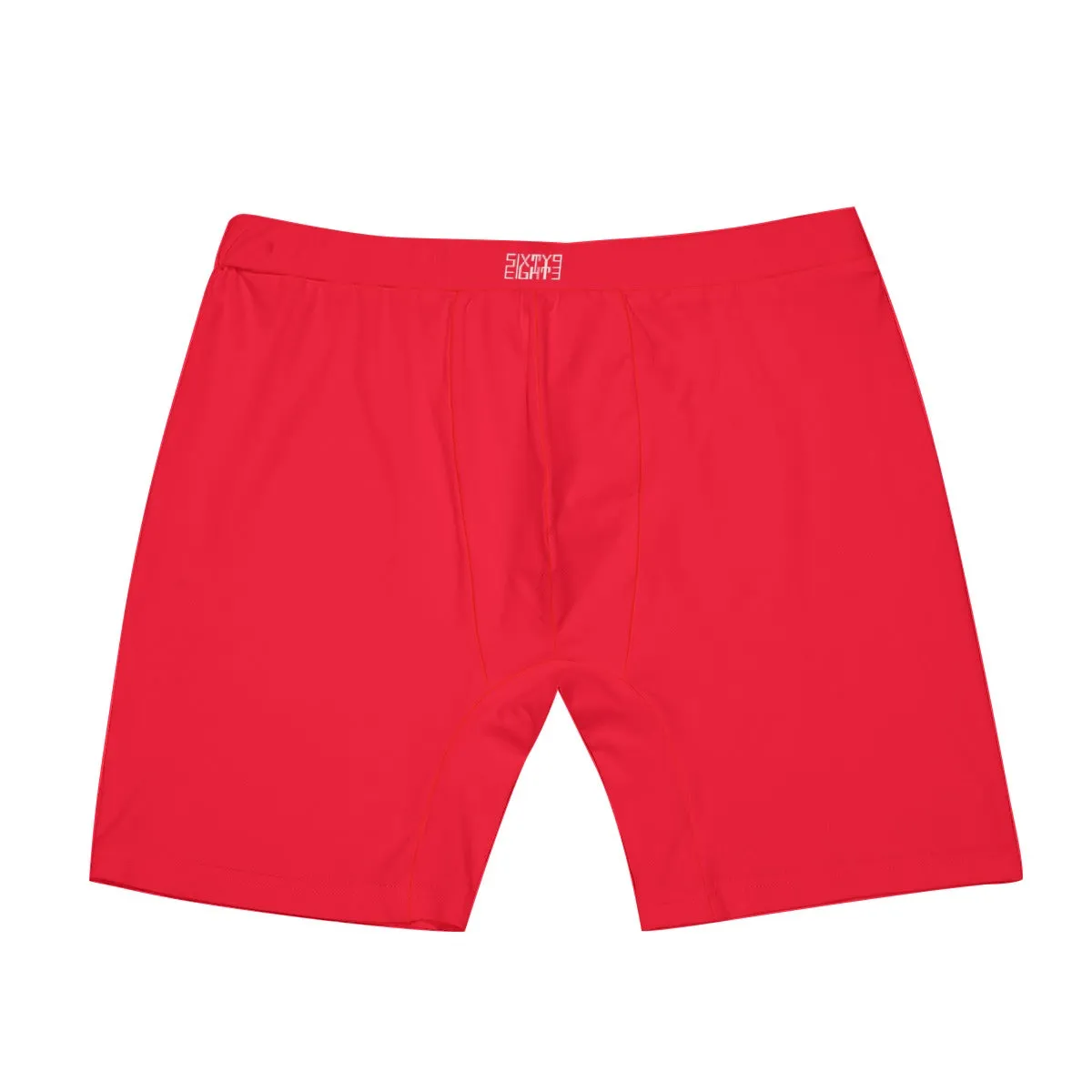Sixty Eight 93 Logo White Red Men's Long Boxer Briefs