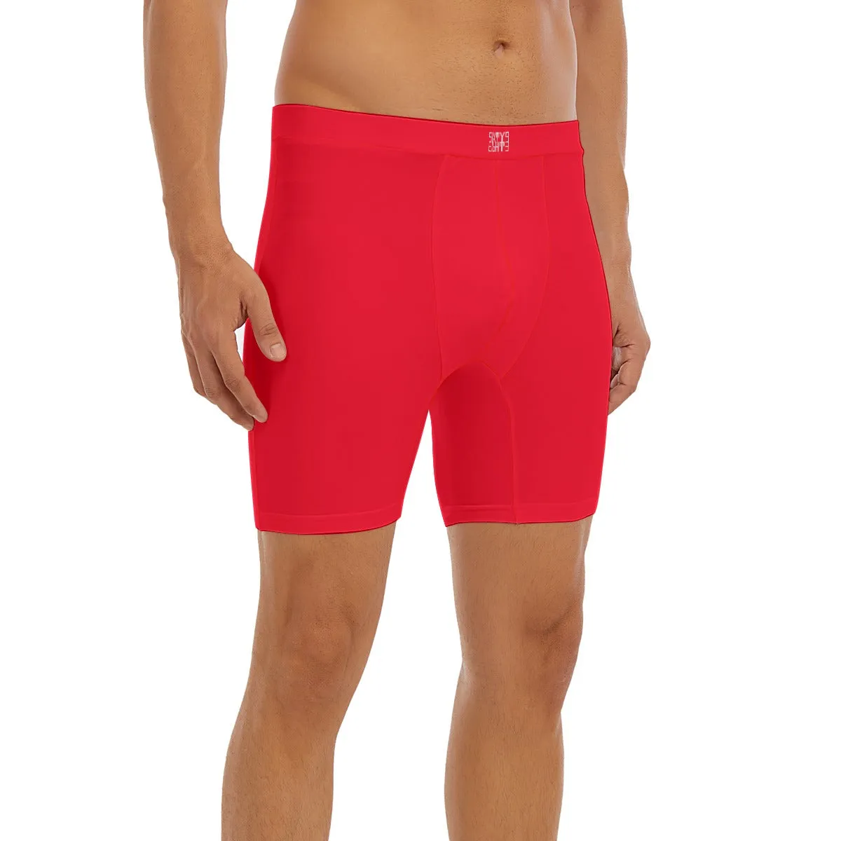 Sixty Eight 93 Logo White Red Men's Long Boxer Briefs