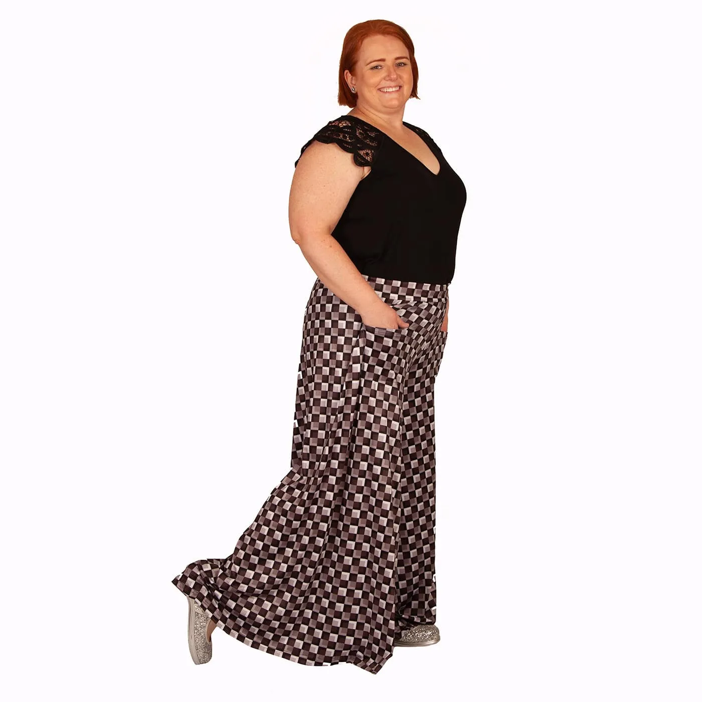 Too Square Wide Leg Pants With Pockets