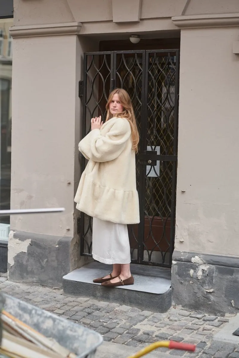 White Faux Fur Coat