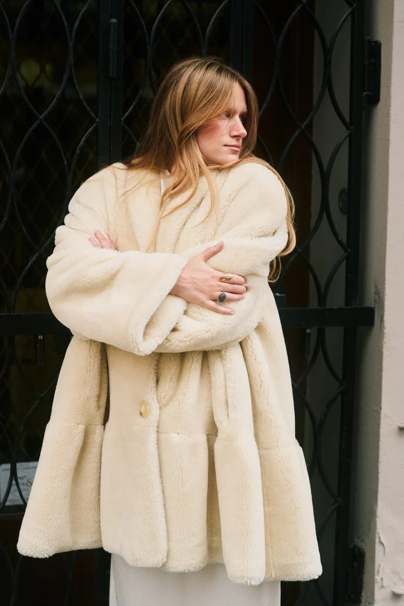 White Faux Fur Coat