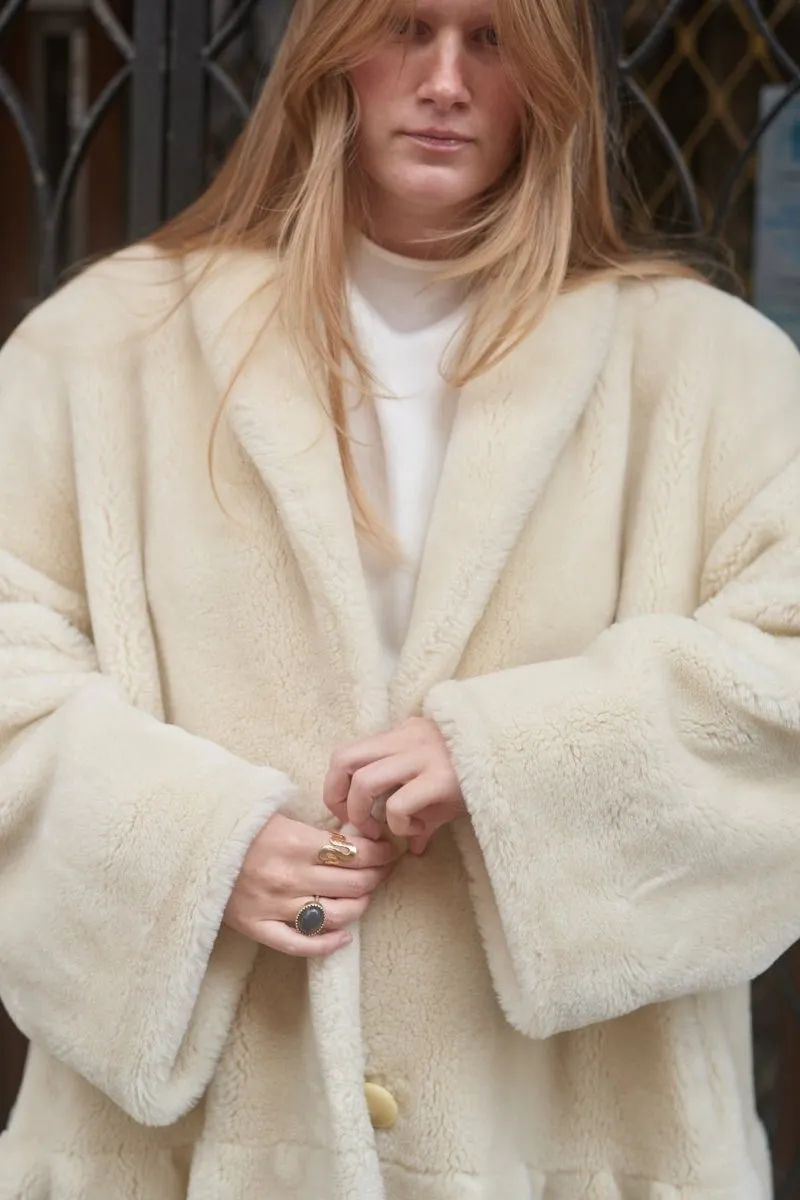 White Faux Fur Coat